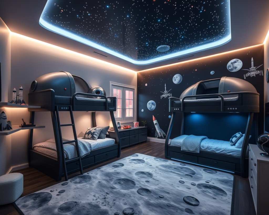Astronaut-Themed Kids’ Room