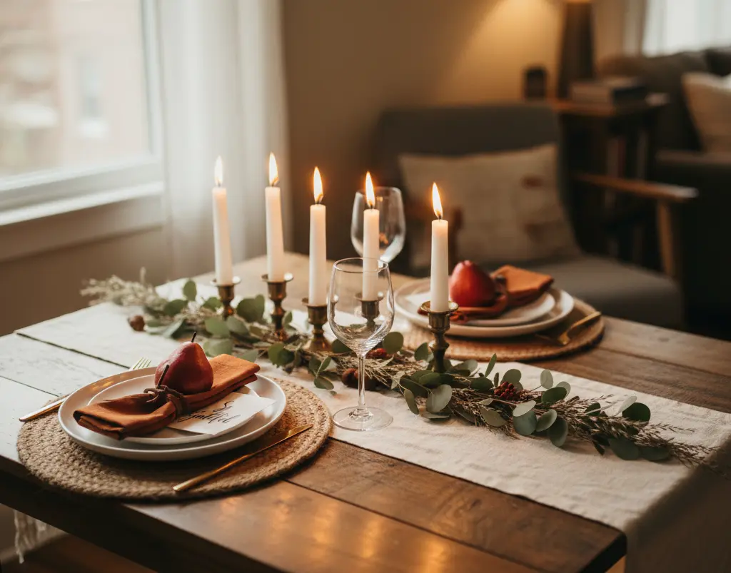 How to Setup a Mini Thanksgiving Table Maximum Charm in a Small Space