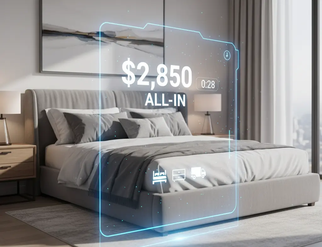 instant bedroom furniture price estimate calculator 30 seconds